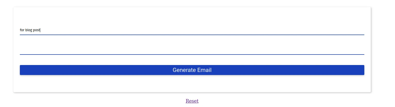 Form for masked email application