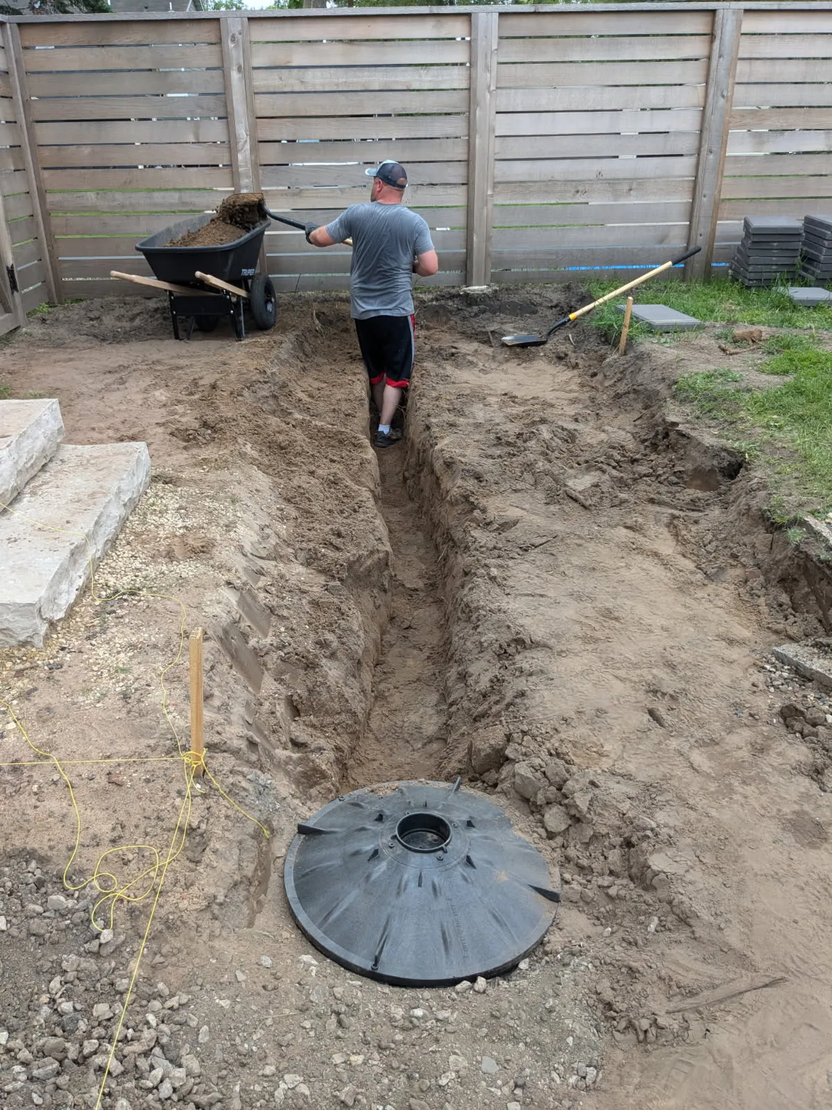 Photo of me digging a trench
